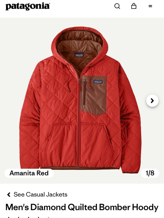 Patagonia Other - Patagonia Diamond Quilted Bomber Hooded. Style 27611 AMRE XL